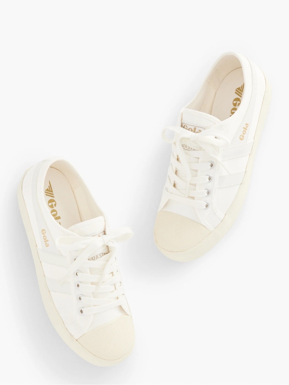 Gola Coaster Classic White Canvas Low Top Sneakers | Size 6M / 7W